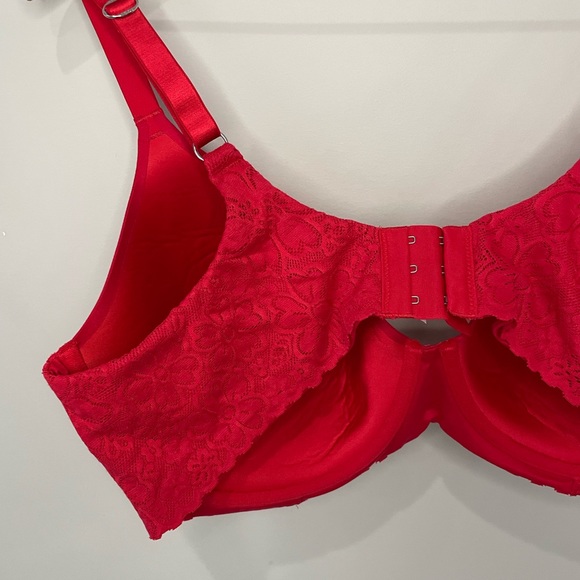 Aerie Real Sunny full coverage red lace detail bra 42DD - Picture 11 of 11